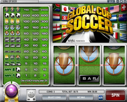 Global Cup Soccer Slots is a Sports themed Classic Slot Game